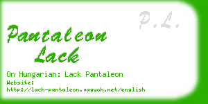 pantaleon lack business card